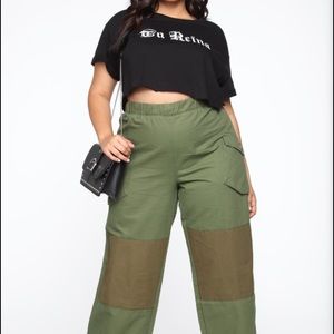 Olive cargo pants